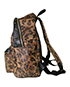 Studded Leopard-Print Backpack, bottom view